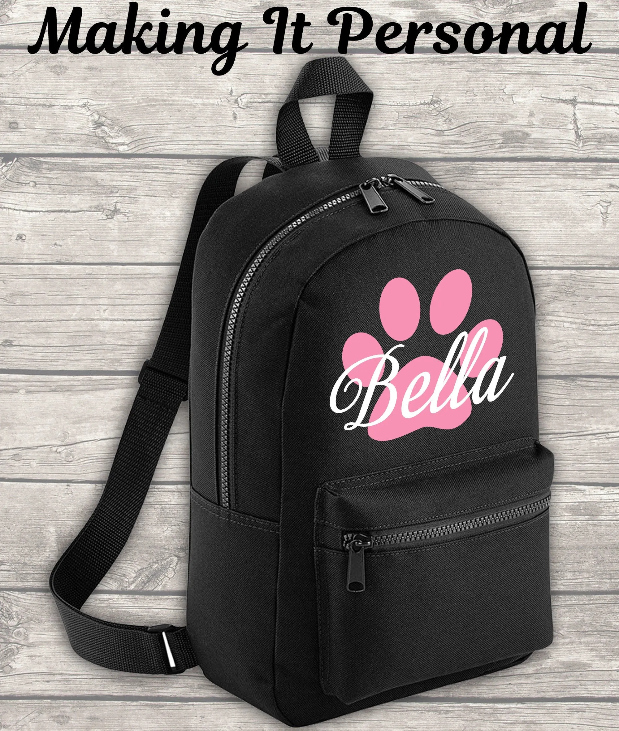 Personalised Mini Dog Backpack Puppy Backpack Doggy Day Care Bag Backpack Kids Backpack Child Backpack Toddler Puppy Dog