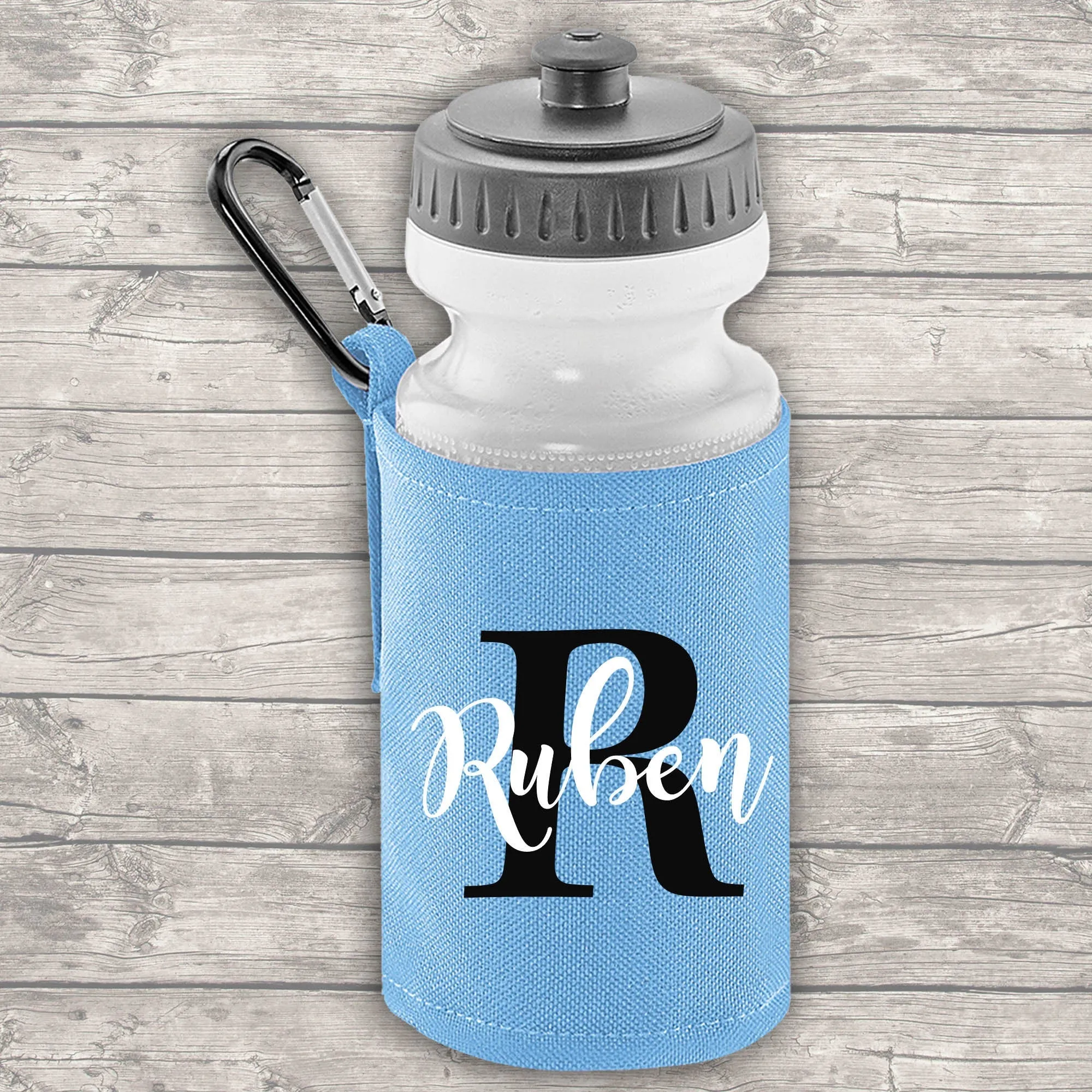 Personalised Name and Initial Blue 9 Litre Backpack Water Bottle and Lunch Bag and FREE Pencil Case Back To School Backpack Kids