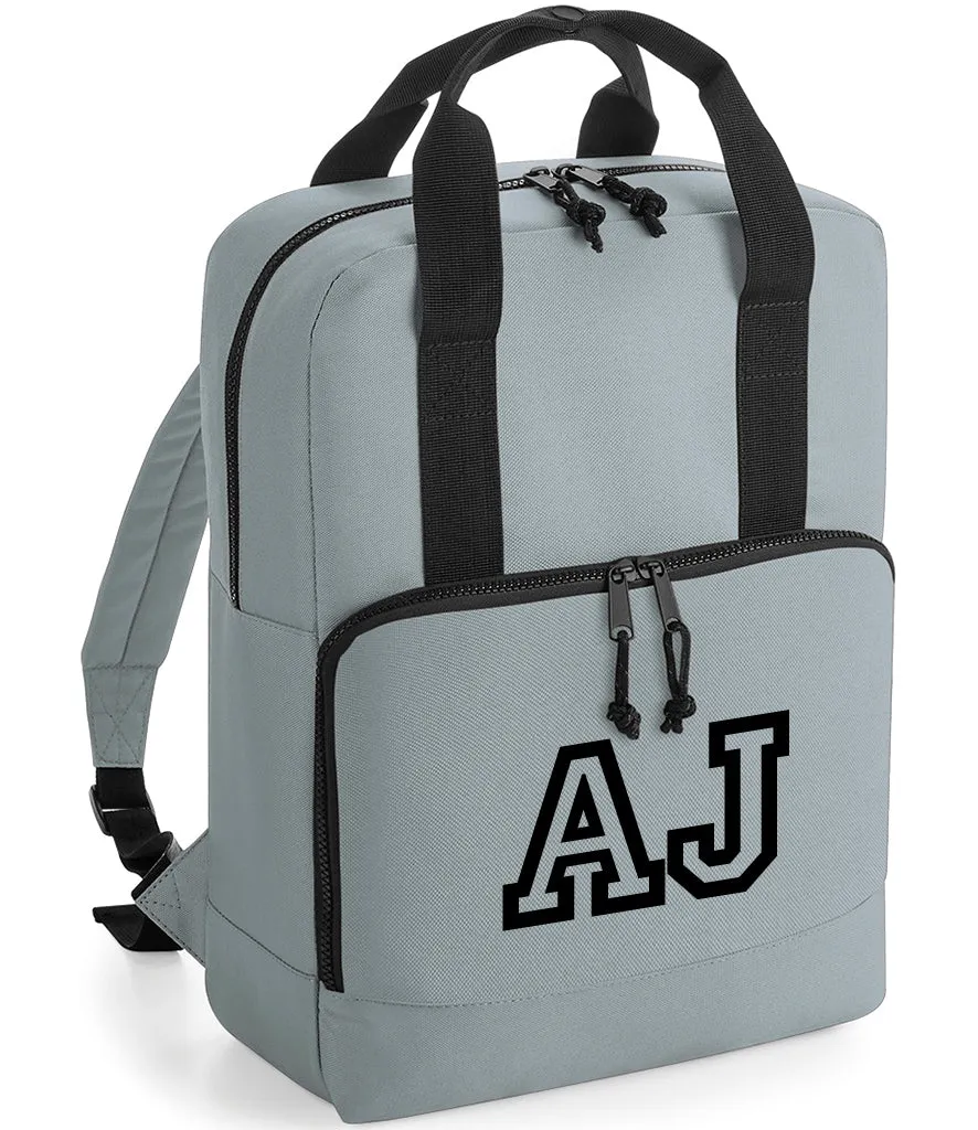 Personalised Recycled Cooler Backpack Military Green, Mustard, Pure Grey or Black