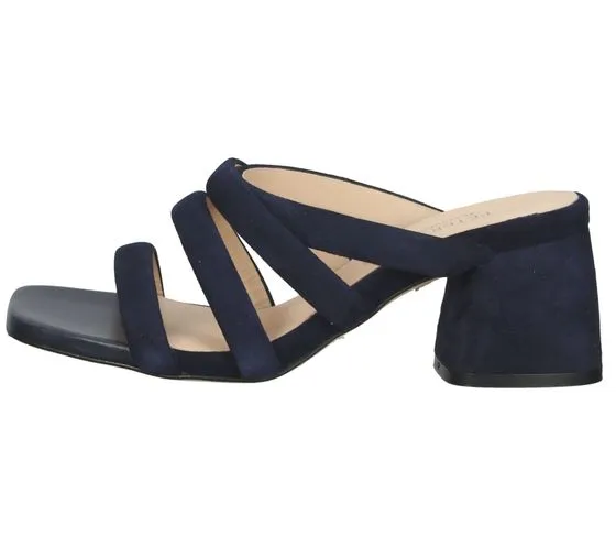 PETER KAISER mules pour femmes sandales en cuir véritable en daim chaussures d'été 08163-104 bleu