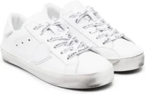 Philippe Model Kids low-top leather sneakers White