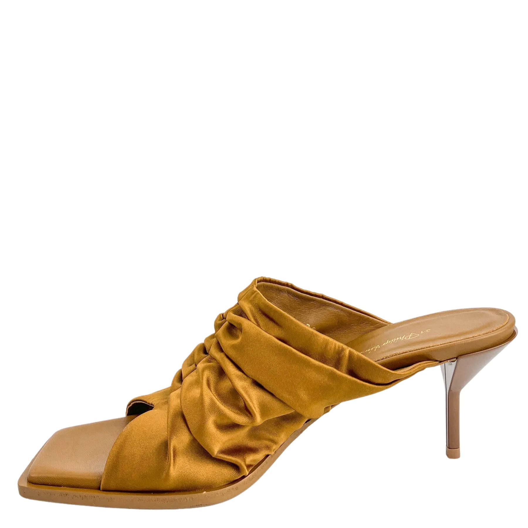 Phillip Lim Georgiana Ruched Mules in Olive