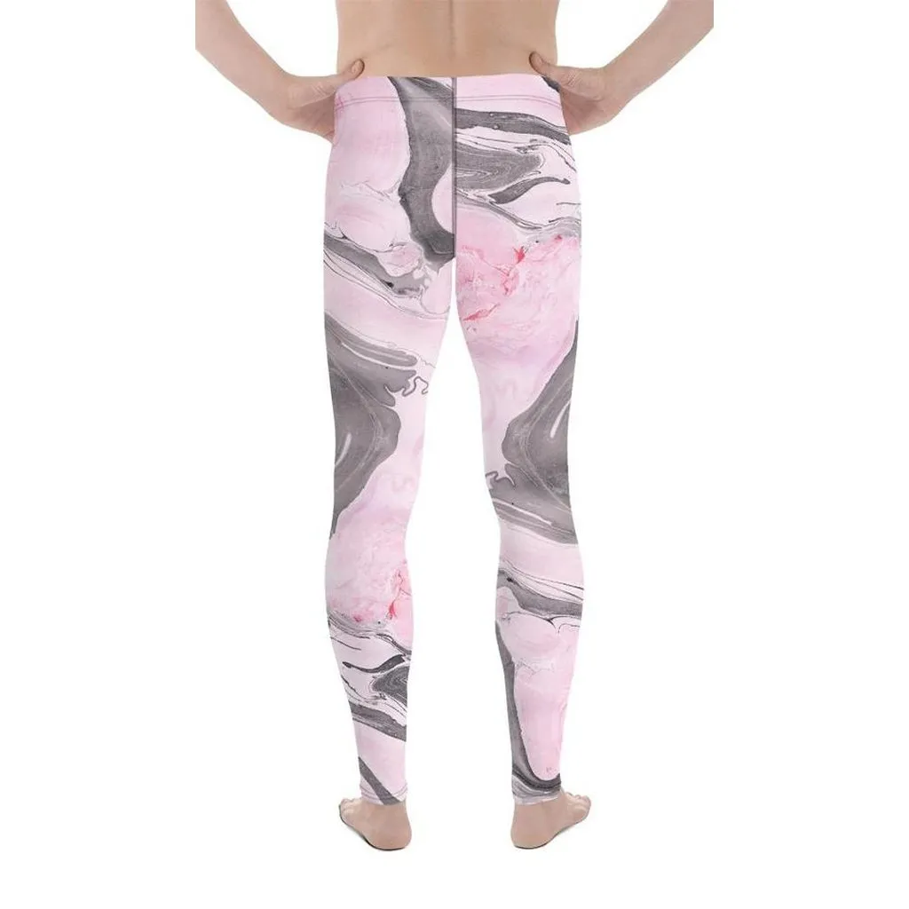 Pink Marble Men's Leggings