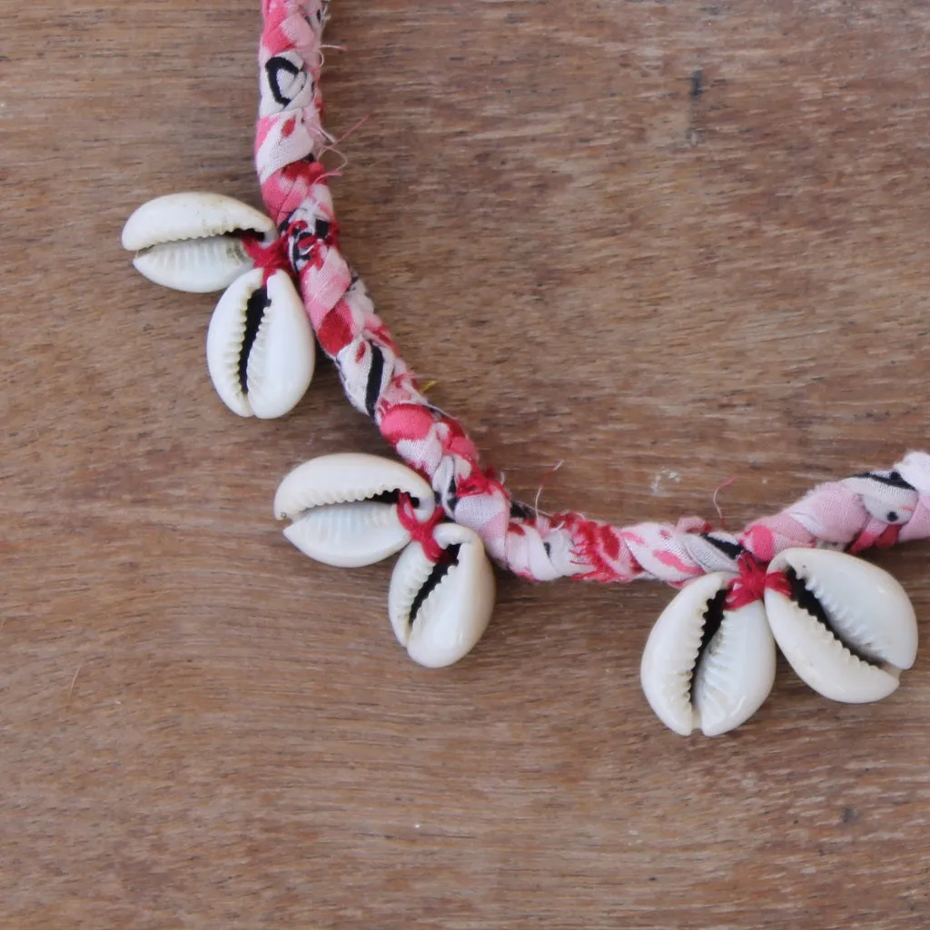 Pink shell necklace