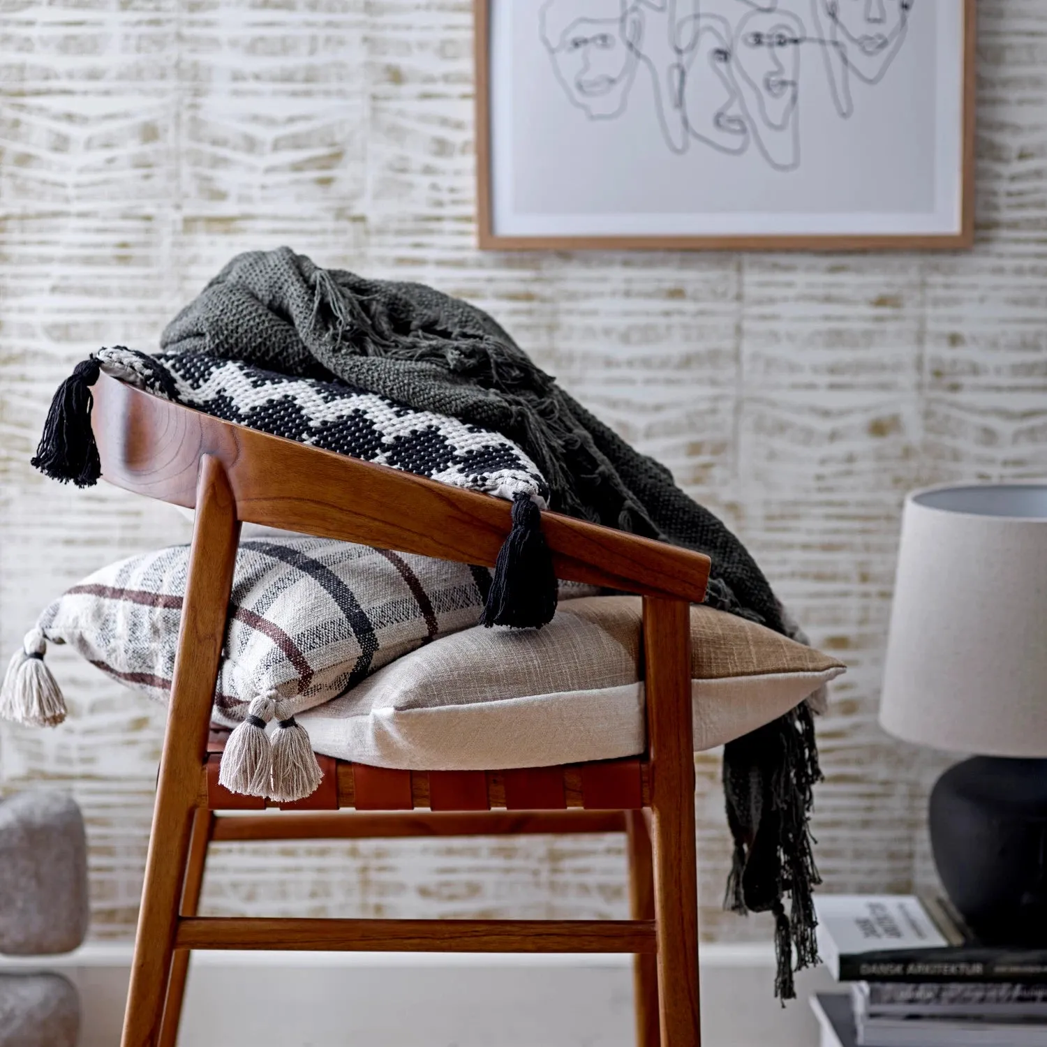 Plaid Lumbar Pillow