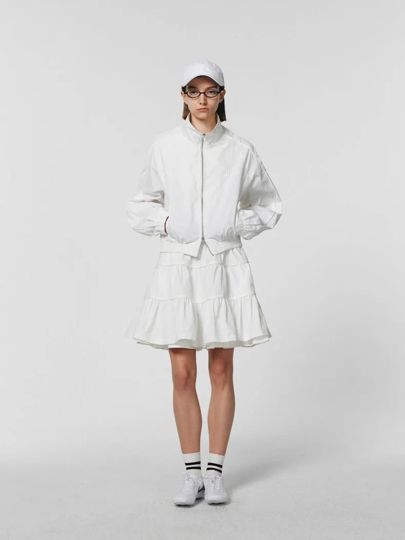 Plain Sutand-Collar Simple Casual Jacket