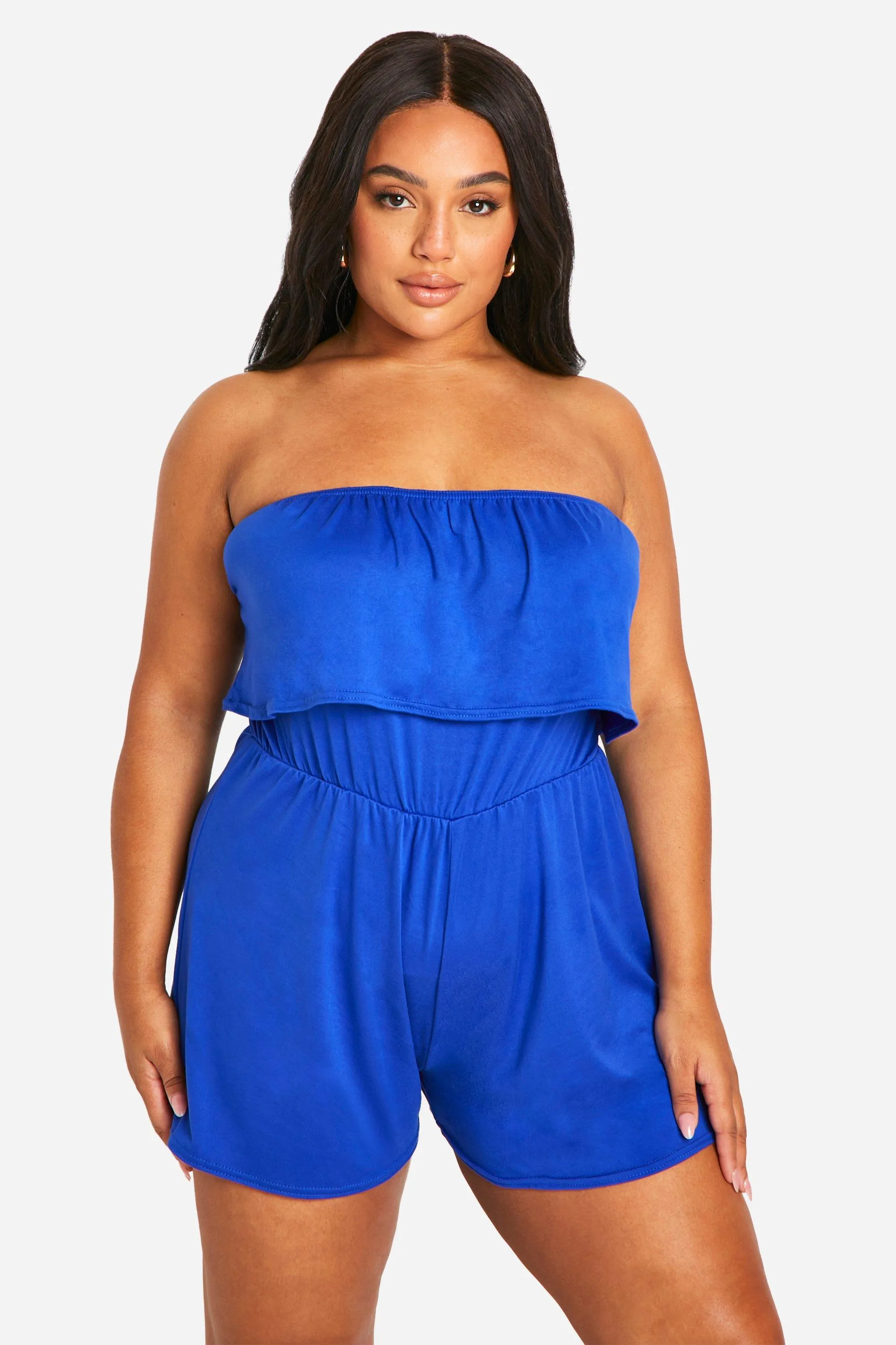 Plus Basic Bandeau Beach Romper