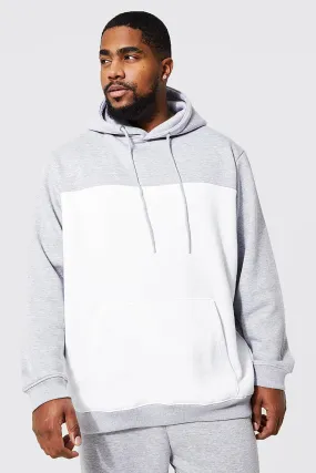 Plus Colour Block Over The Head Hoodie