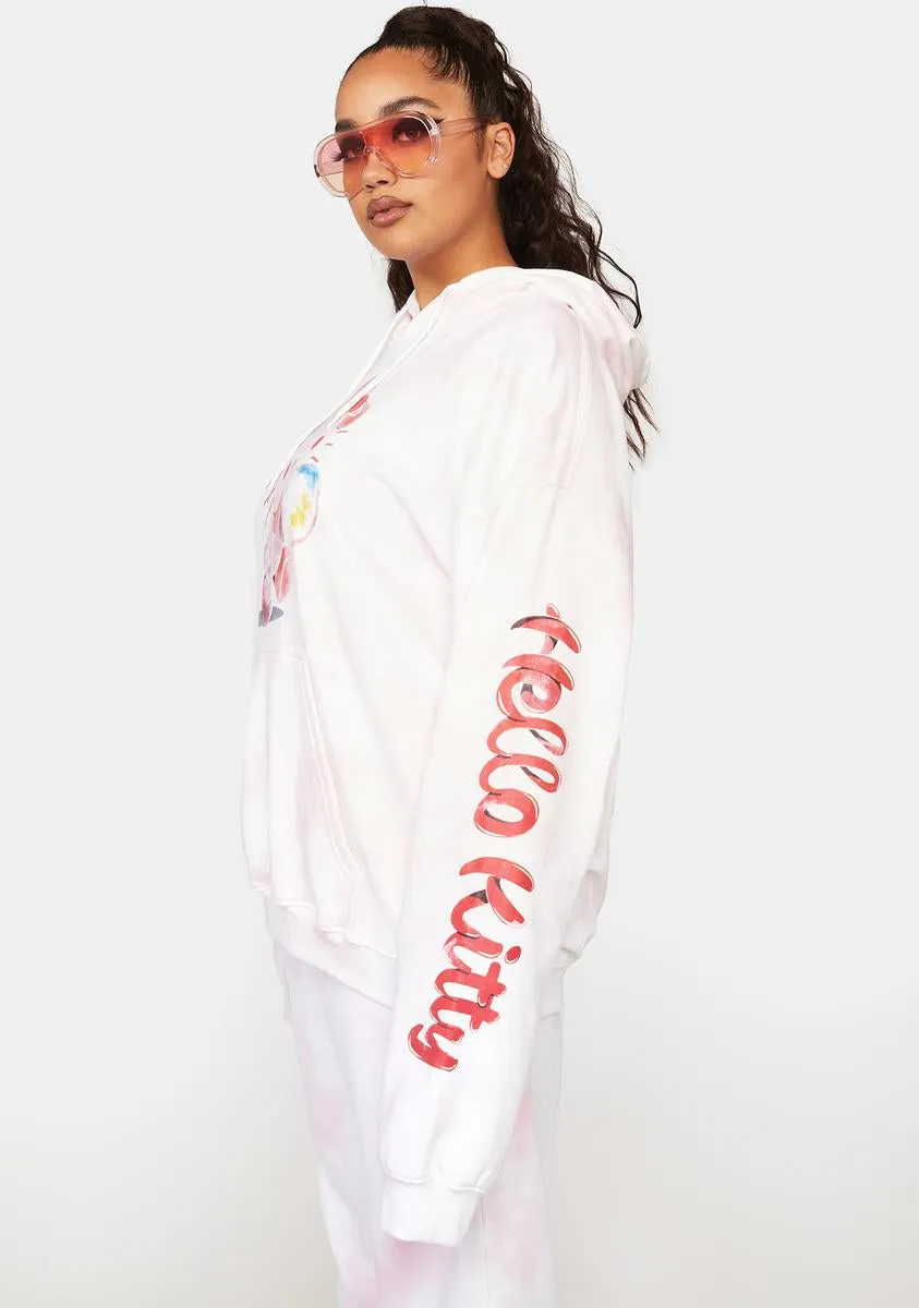 Plus Hello Kitty Bubble Tie Dye Hoodie-