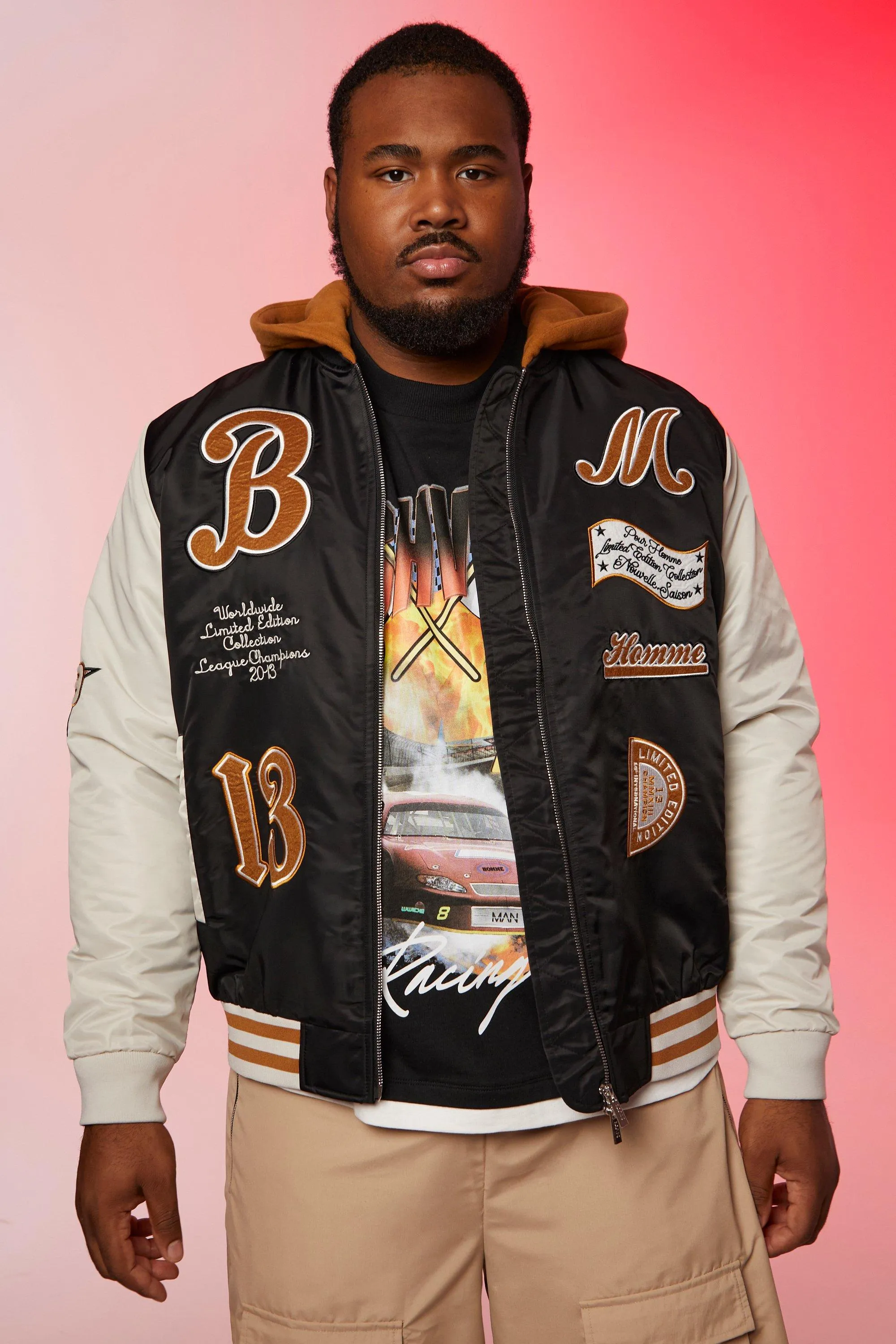 Plus Limited Edition Hooded Varsity Jacket