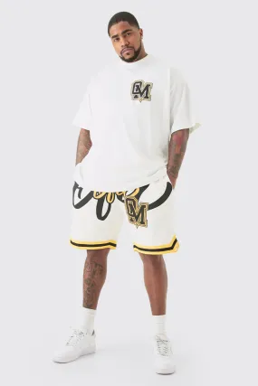 Plus Oversized OFCL Basketball Tee & Short Set