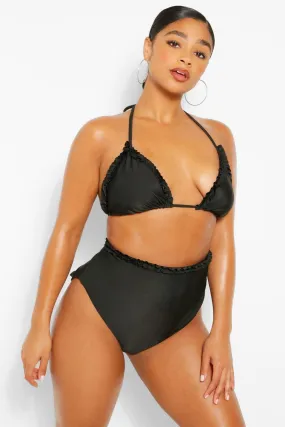 Plus Ruffle Triangle Bikini