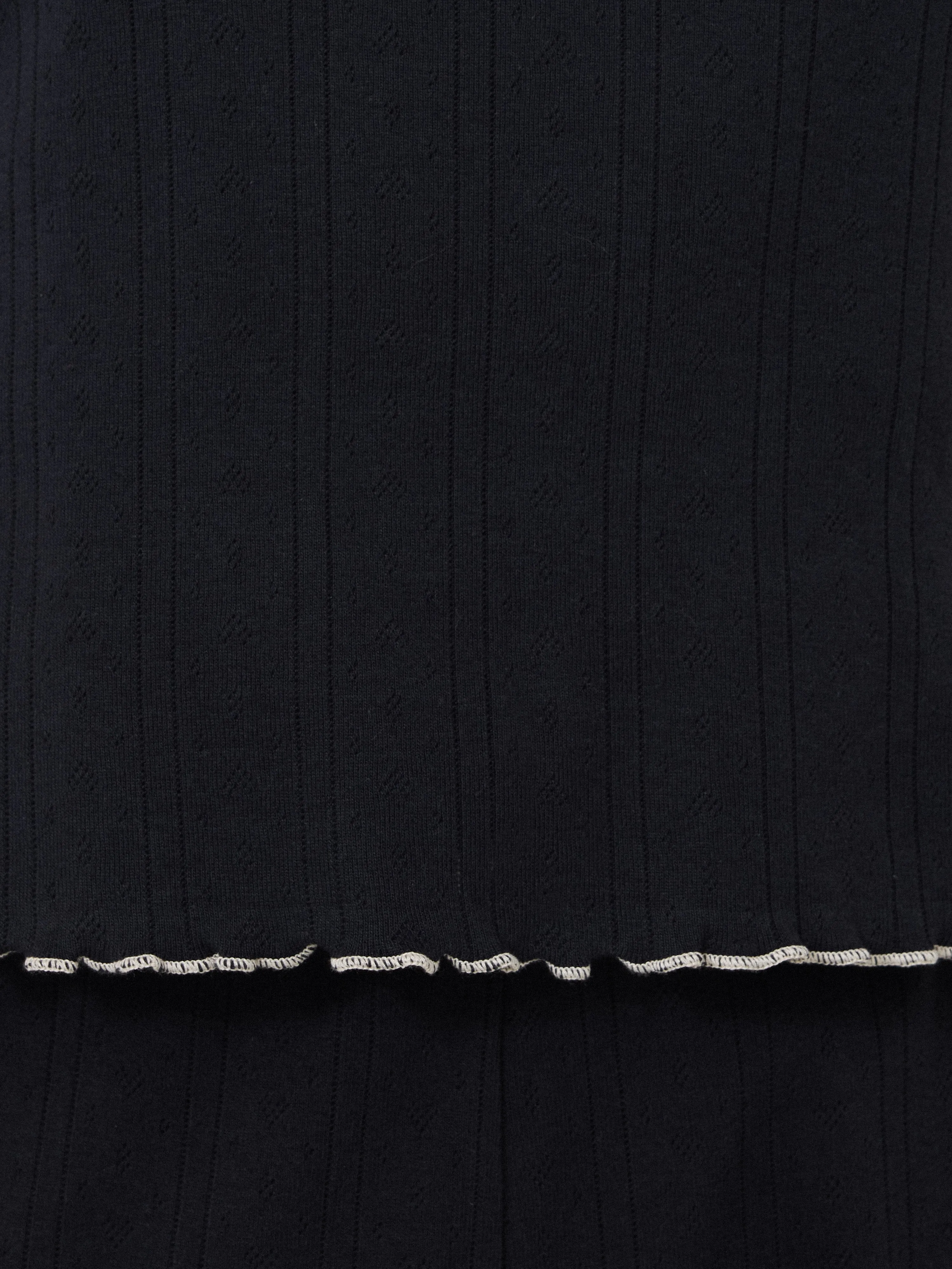 Pointelle Pyjama Vest Top | Navy