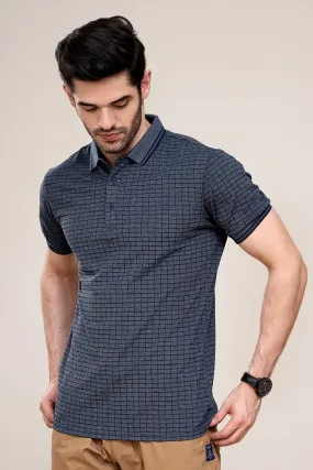 POLO SHIRT NAVY GREY