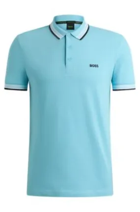 Polo shirt with contrast logo details