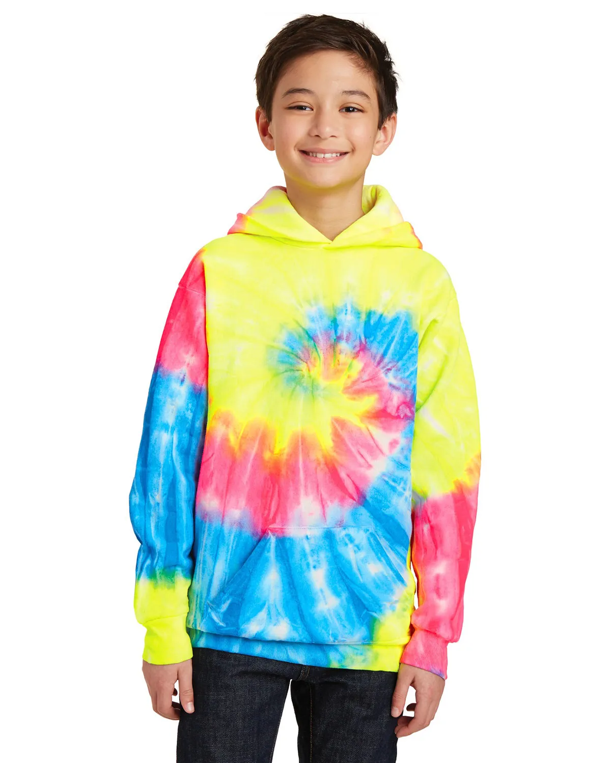 Port & Company PC146Y Boys Essential Tie-Dye Pullover Hooded Sweatshirt