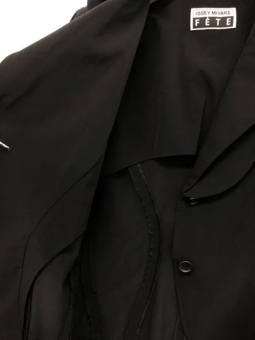 [Pre-owned] ISSEY MIYAKE FETE Nylon poly double collar jacket IF84FD503