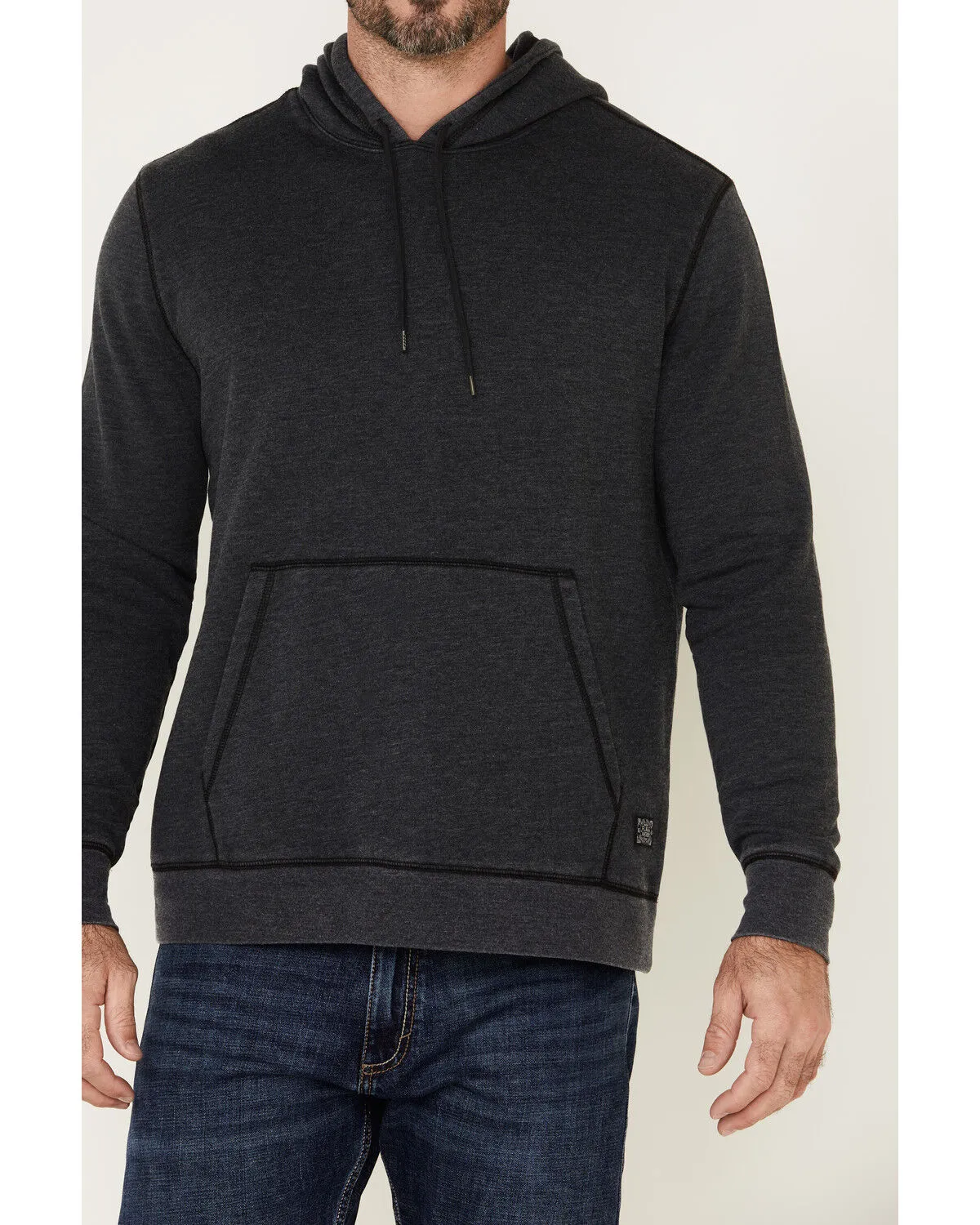 Product Name:  Flag & Anthem Men's Charcoal Colerain Burnout Fleece Hooded Sweatshirt