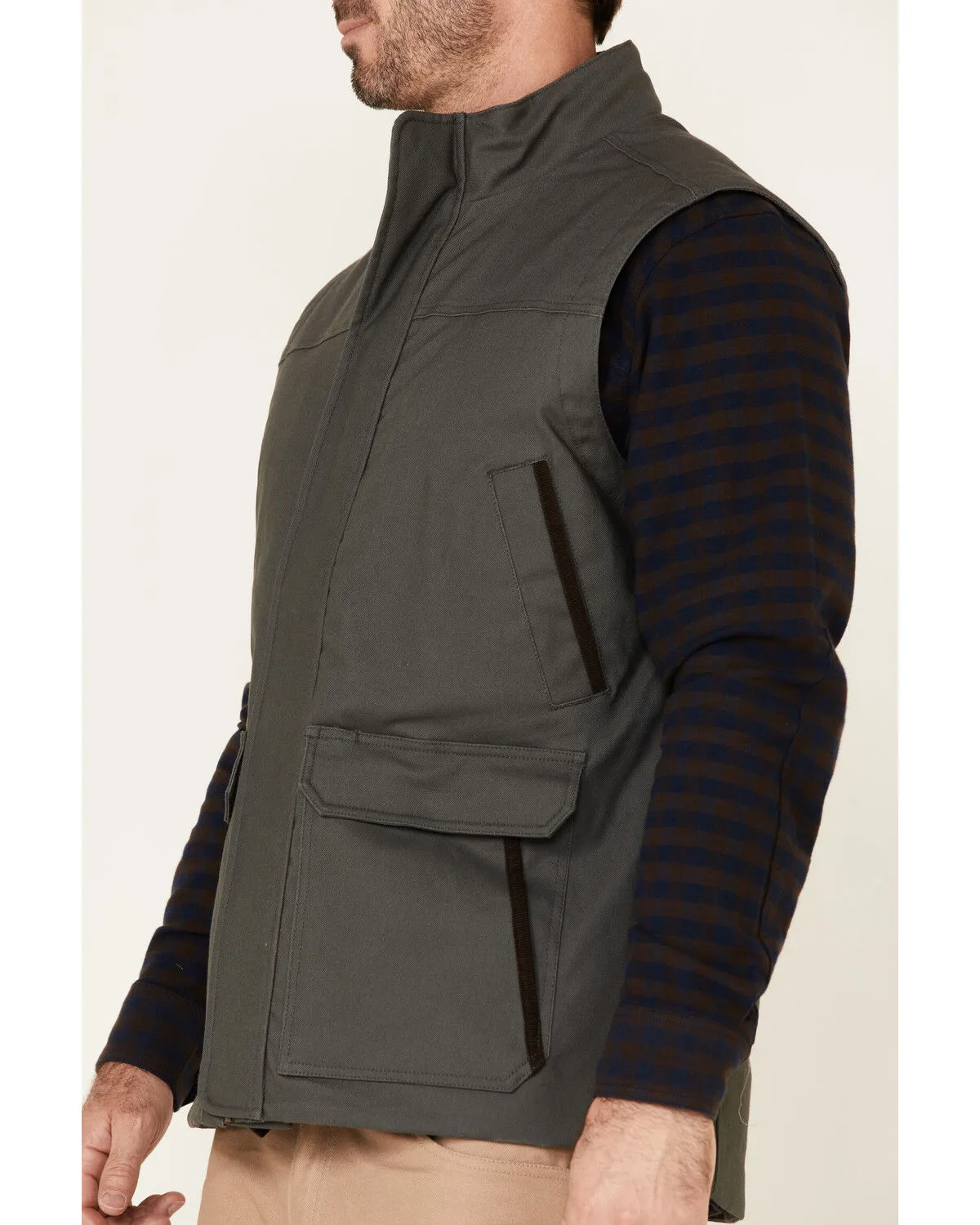 Product Name:  Hawx Men's Dark Gray Tejon Insulated Stretch Zip-Front Work Vest