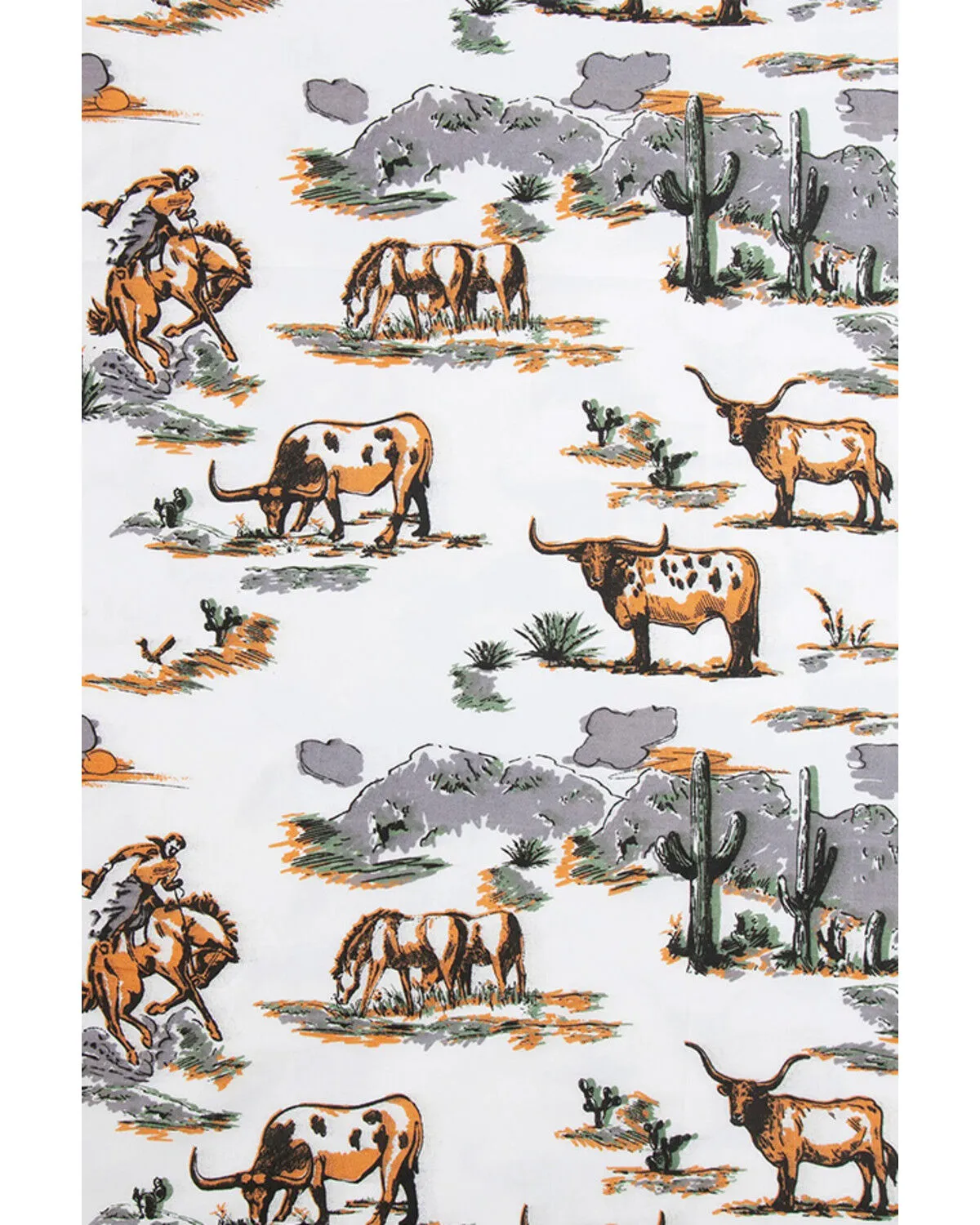 Product Name:  HiEnd Accents 200TC Cotton Ranch Life 4 Piece Sheet Set - Queen Size