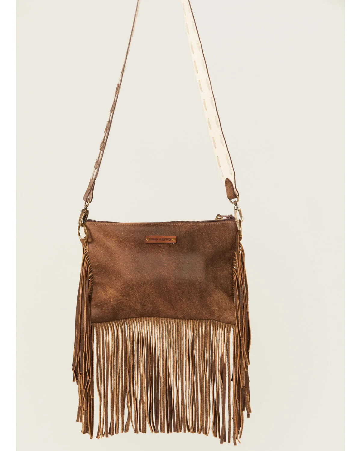 Product Name:  Keep It Gypsy Women's Maxine Coors Cowboy Cowhide Fringe Crossbody Bag