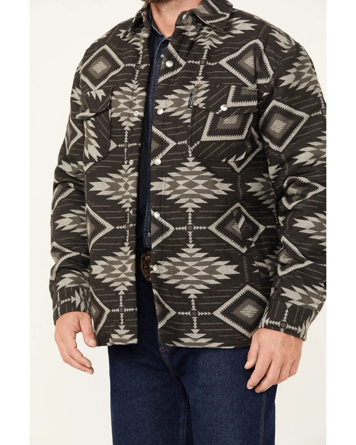 Product Name:  Outback Trading Co Men's Southwestern Print Lined Snap Shirt Jacket