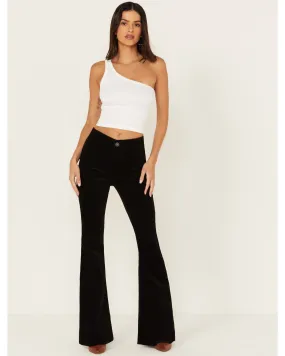 Product Name:  Rock & Roll Denim Women's High Rise Corduroy Button Bargain Bell Flare Jeans
