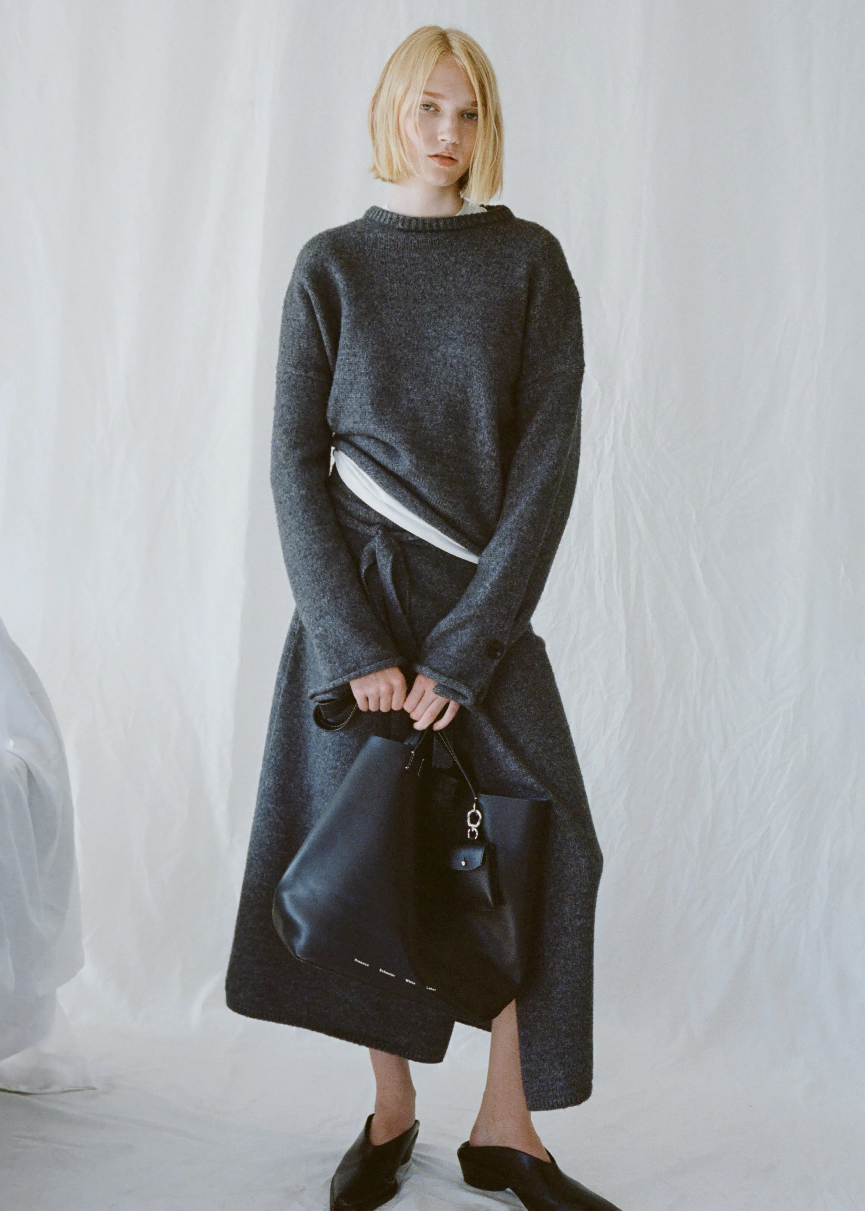Proenza Schouler White Label Tara Sweater - Grey Melange