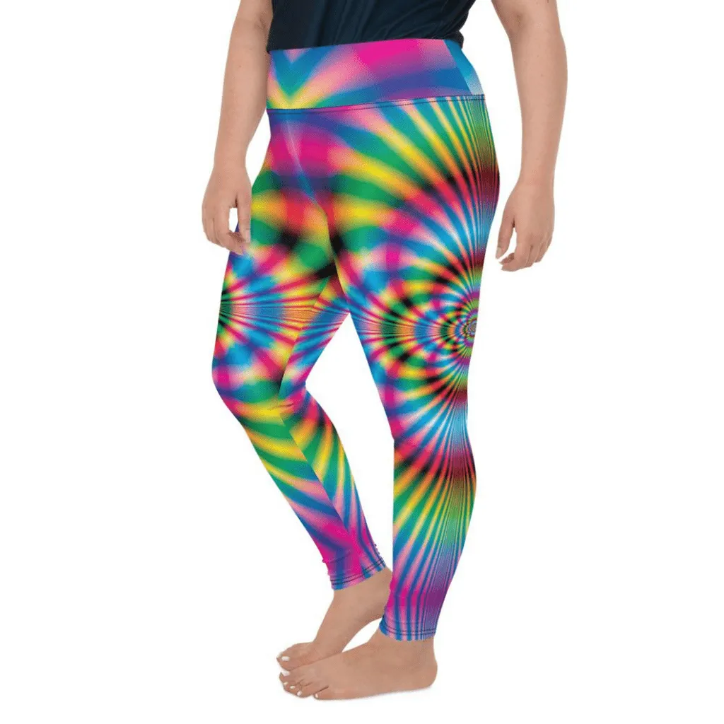 Psychedelic Rave Plus Size Leggings