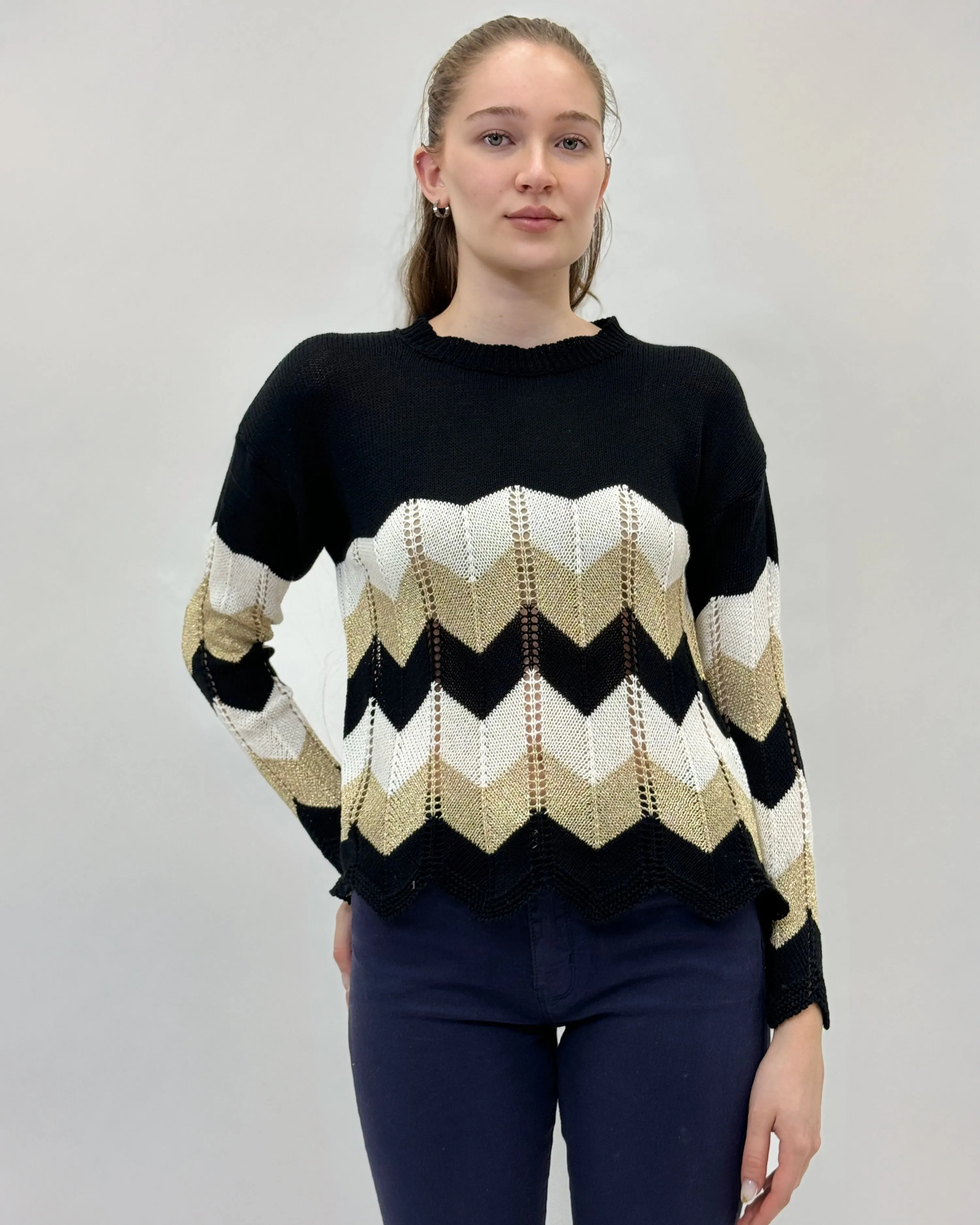 Pullover con dettagli lurex