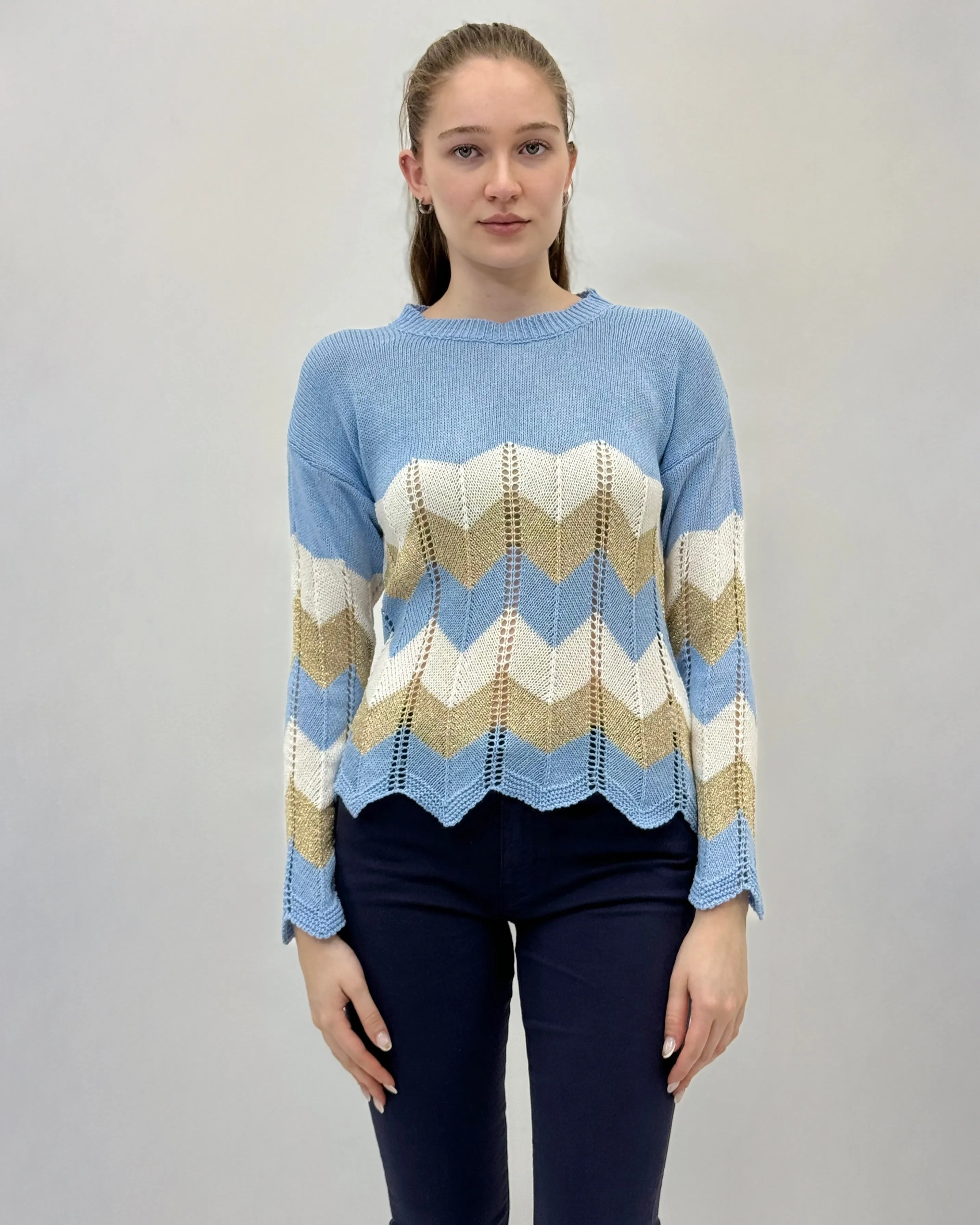 Pullover con dettagli lurex