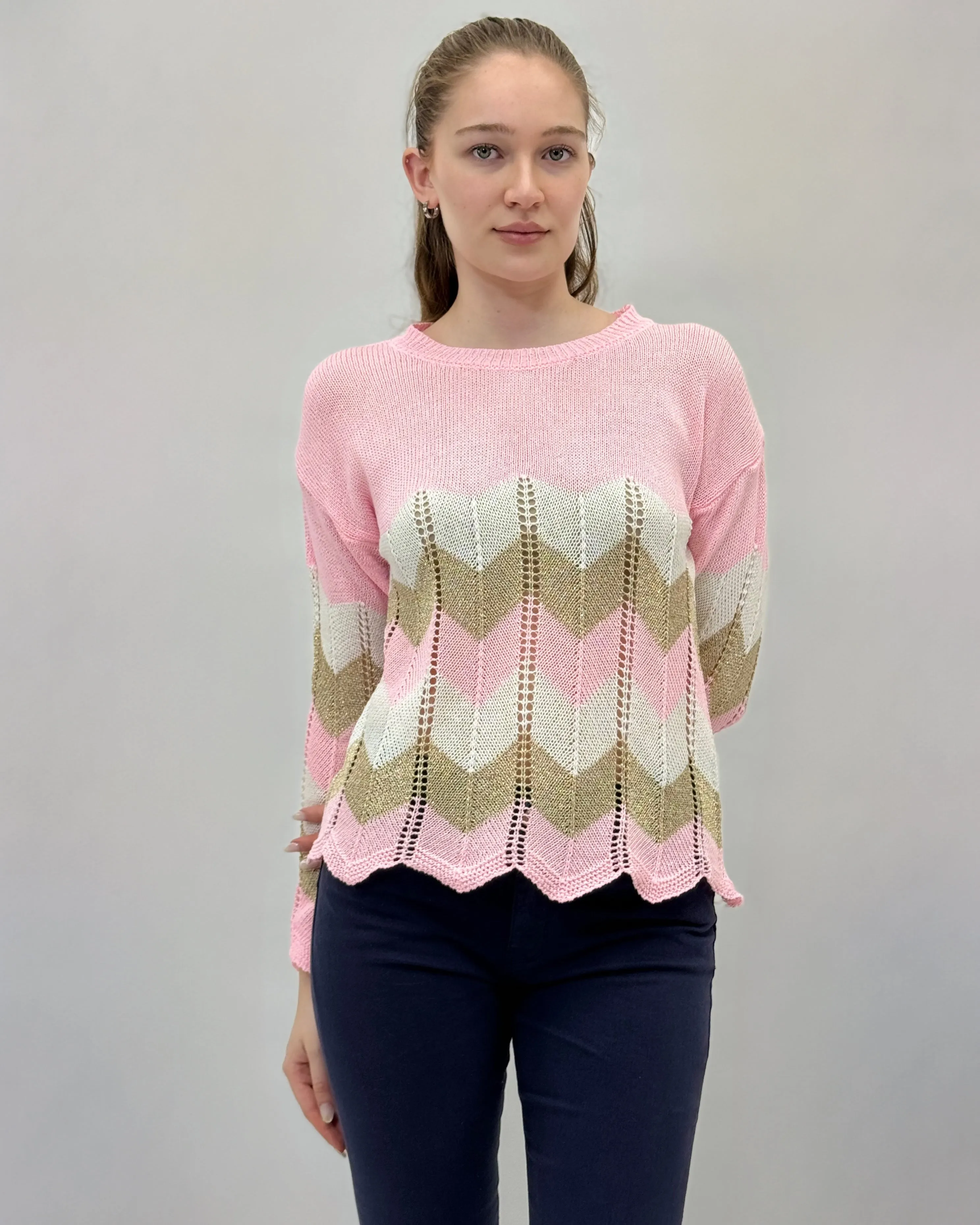 Pullover con dettagli lurex