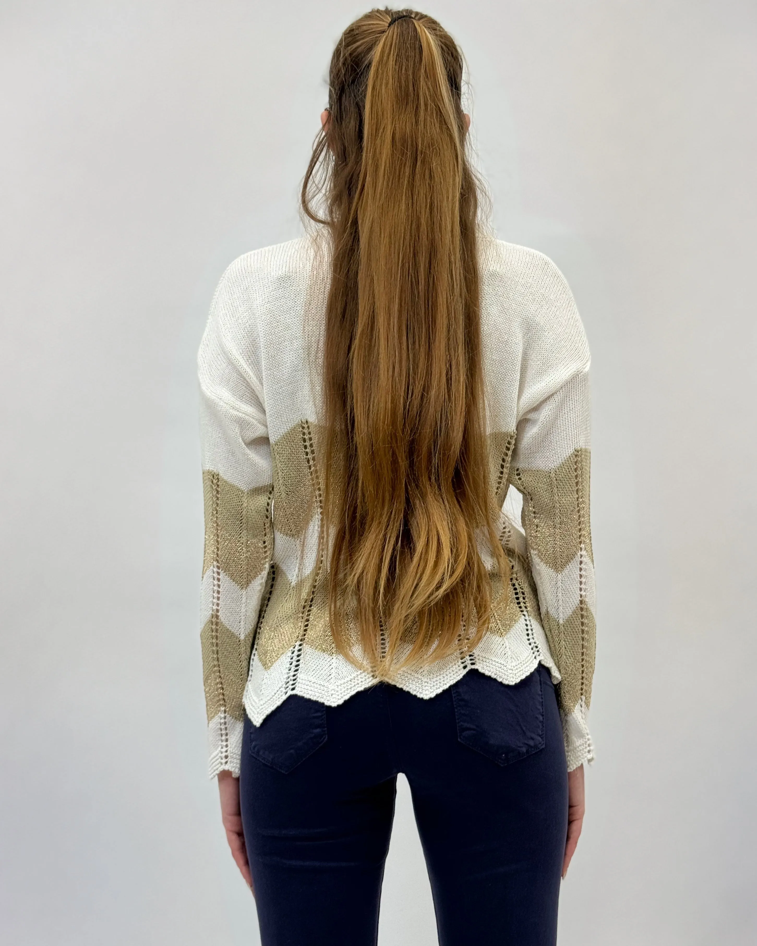 Pullover con dettagli lurex
