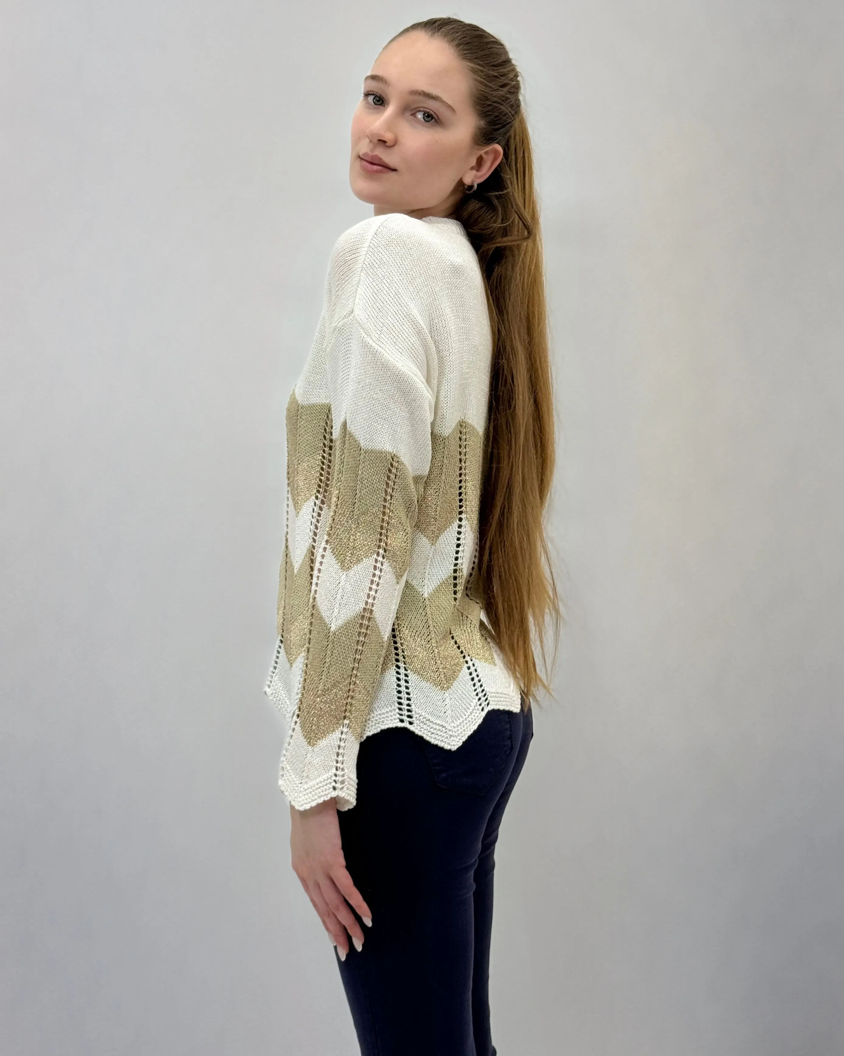 Pullover con dettagli lurex