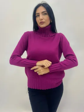 Pullover dolcevita comodo con tasche