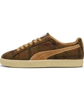PUMA Clyde Harris Tweed Sneakers in Chamomile/Caramel Latte