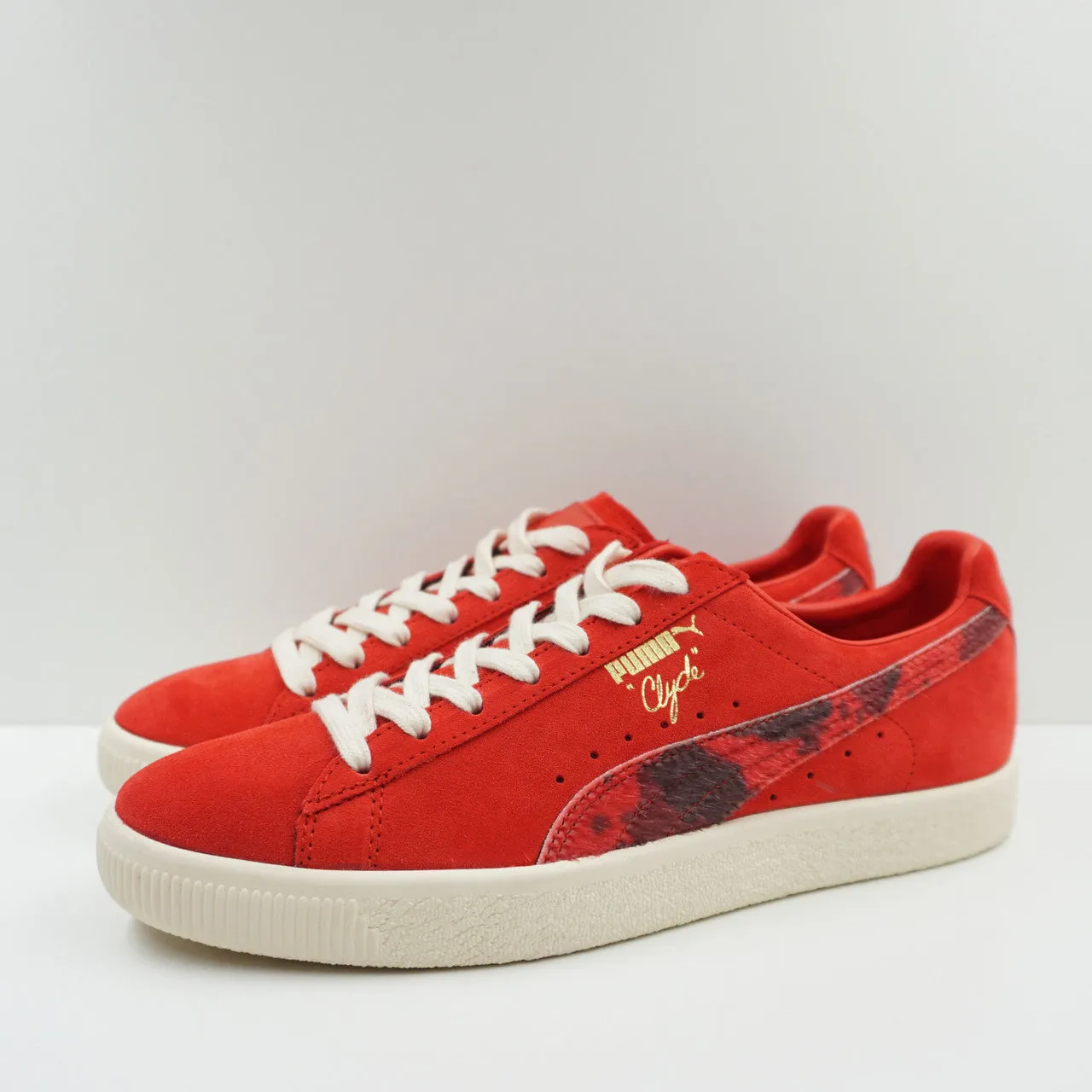 Puma Clyde Packer Shoes Cow Suit Red