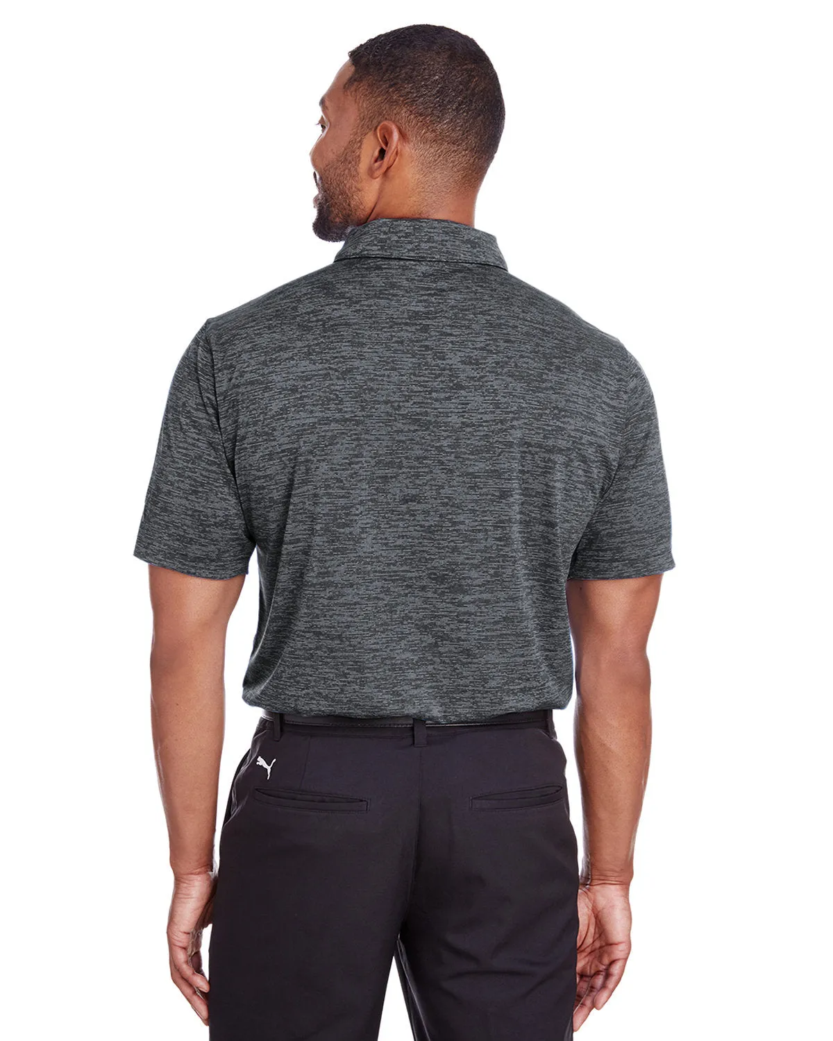 Puma Golf Men's Icon Heather Polo, Puma Black