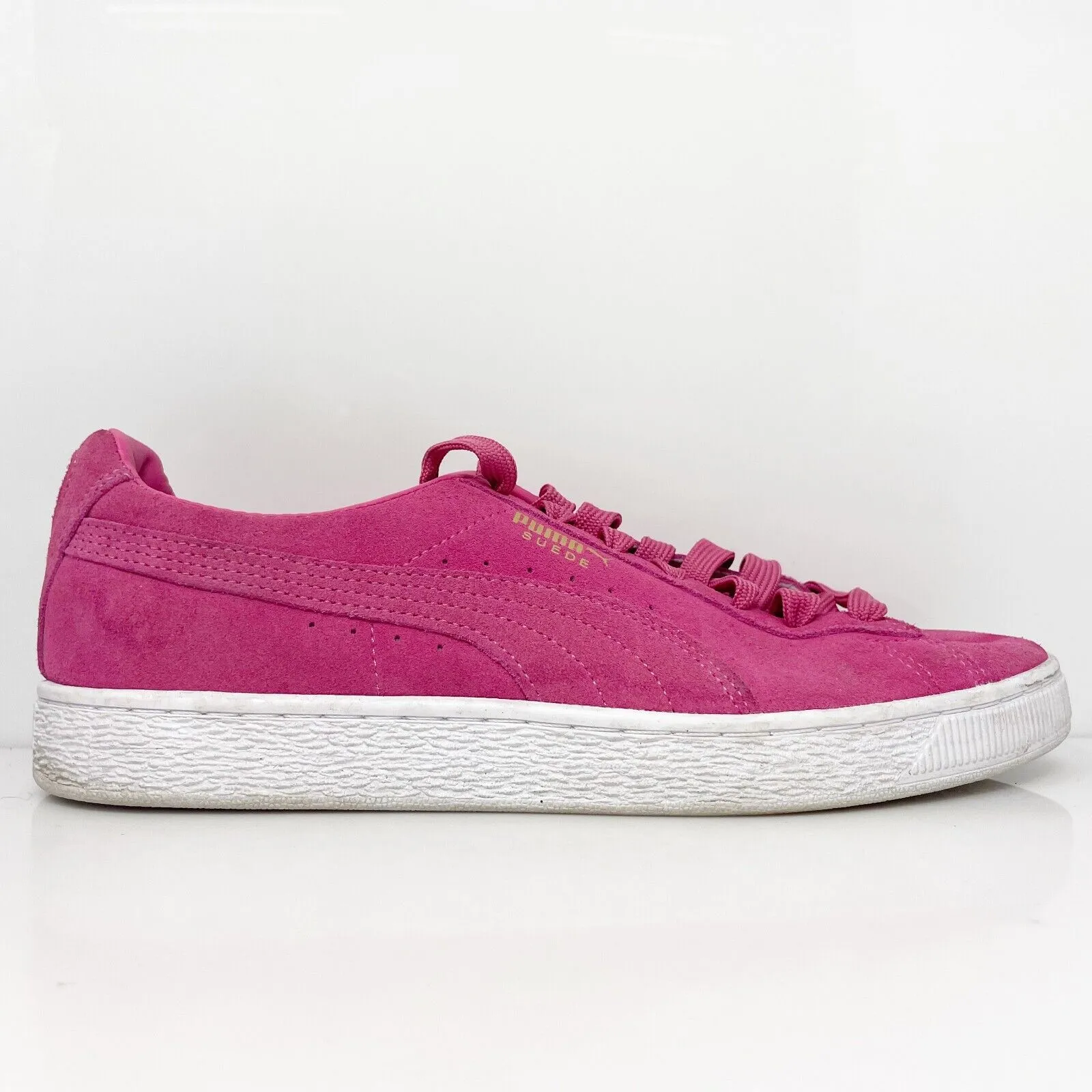 Puma Womens Suede Classic 21 381410-52 Pink Casual Shoes Sneakers Size 10