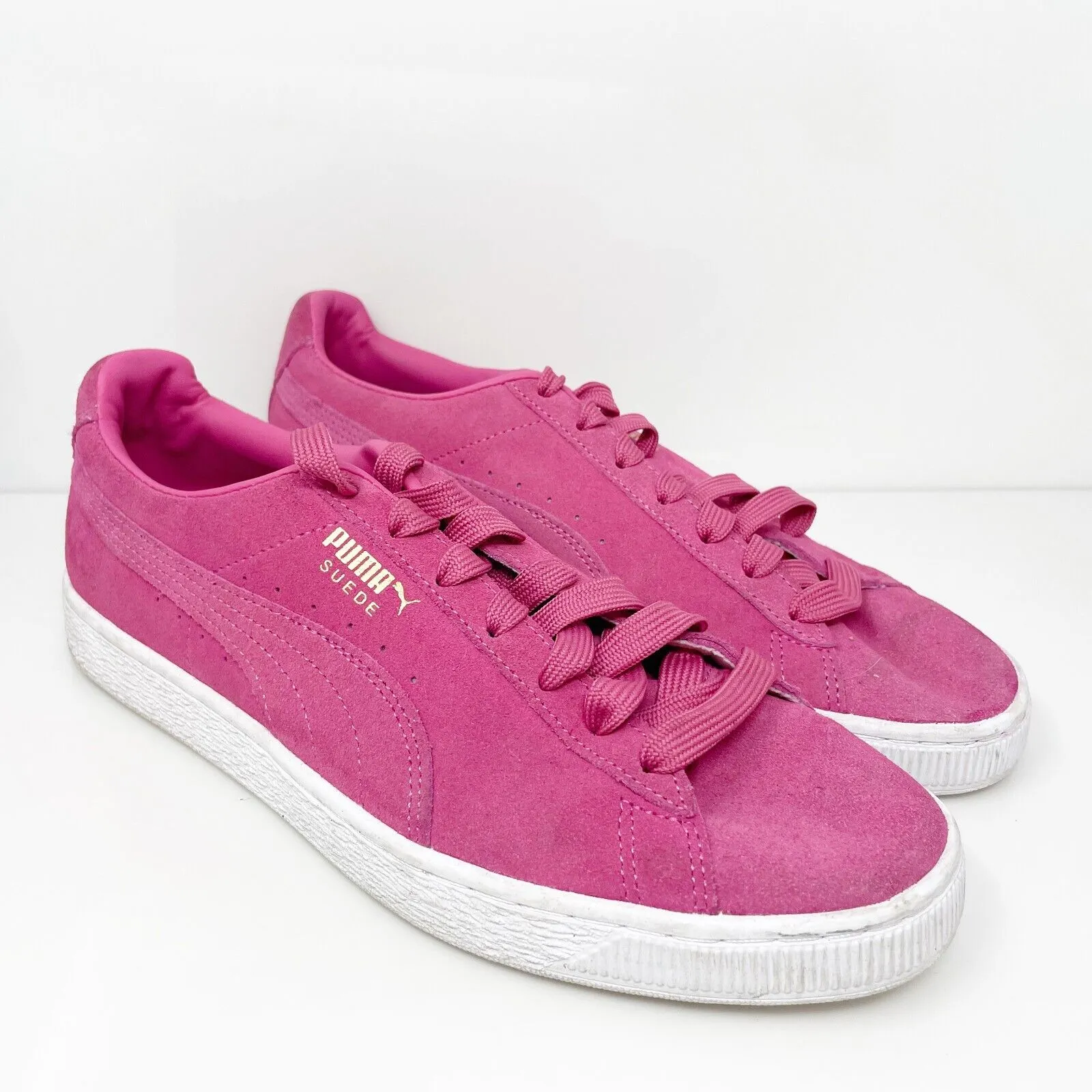 Puma Womens Suede Classic 21 381410-52 Pink Casual Shoes Sneakers Size 10