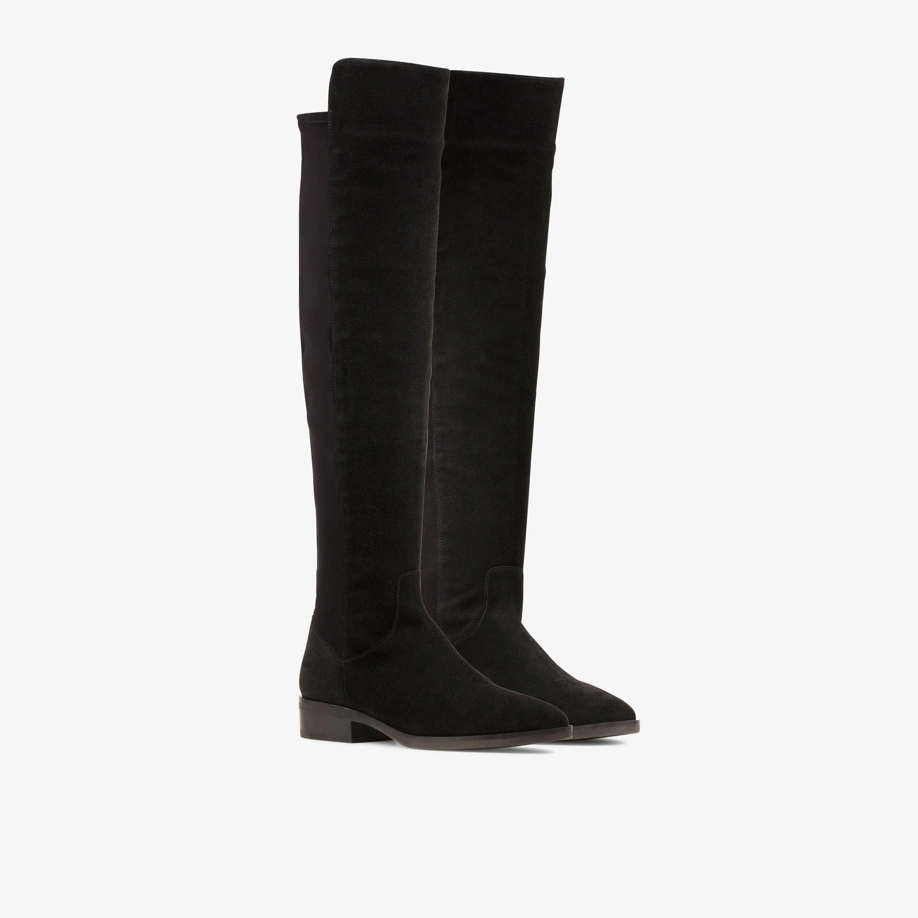 Pure Caddy Knee High Boot Black Suede