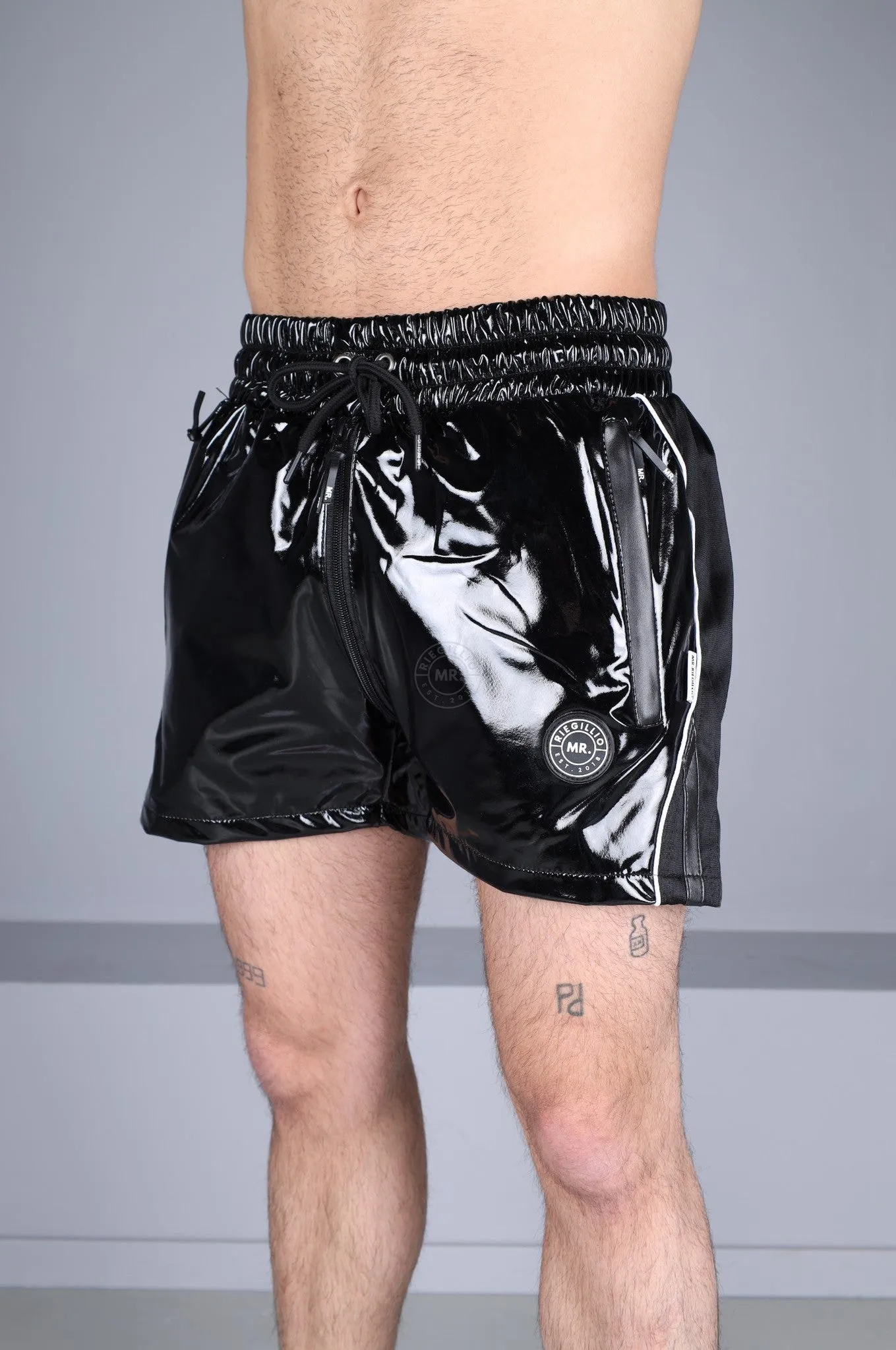 PVC 24 Tracksuit Short Thru Zip – Black