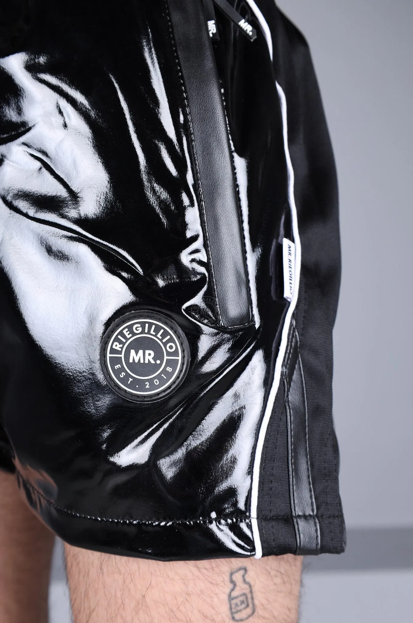 PVC 24 Tracksuit Short Thru Zip – Black