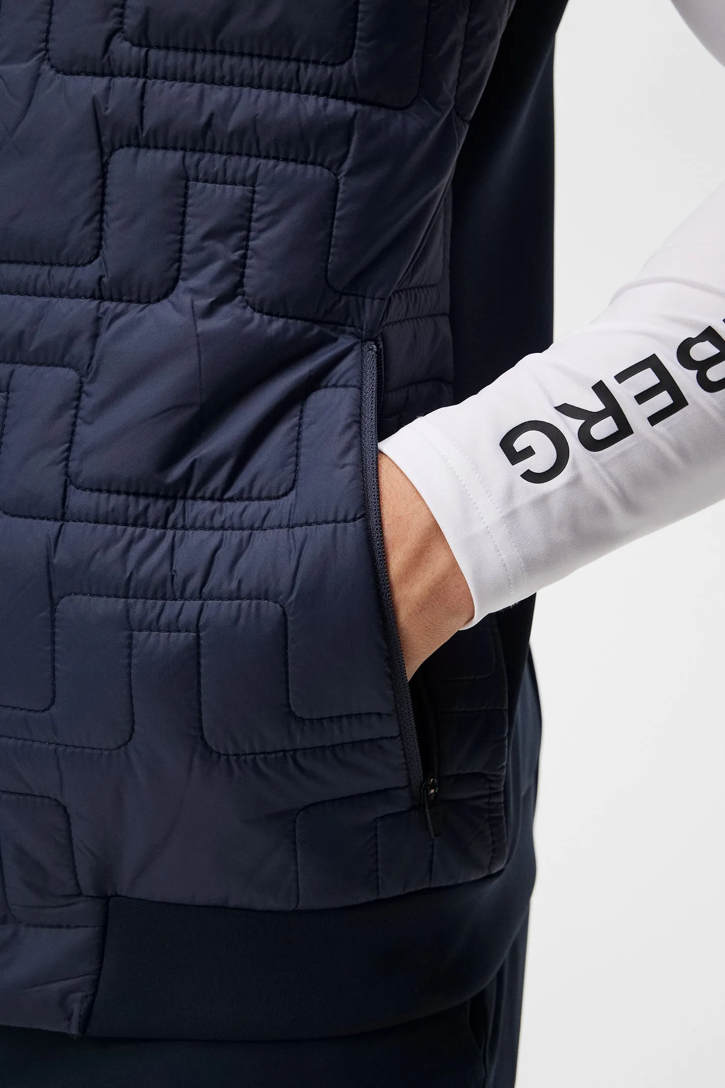 Quilt Hybrid Vest / JL Navy