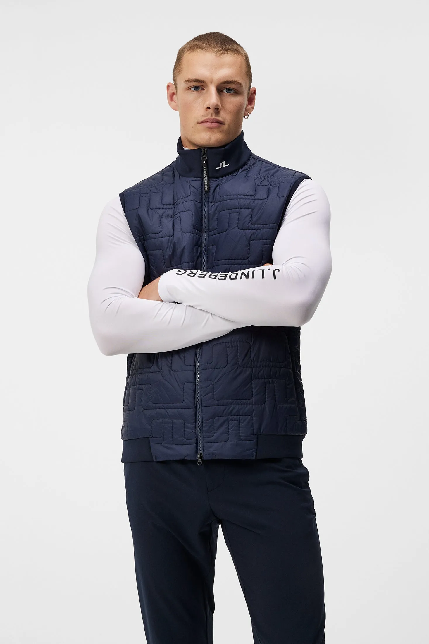 Quilt Hybrid Vest / JL Navy