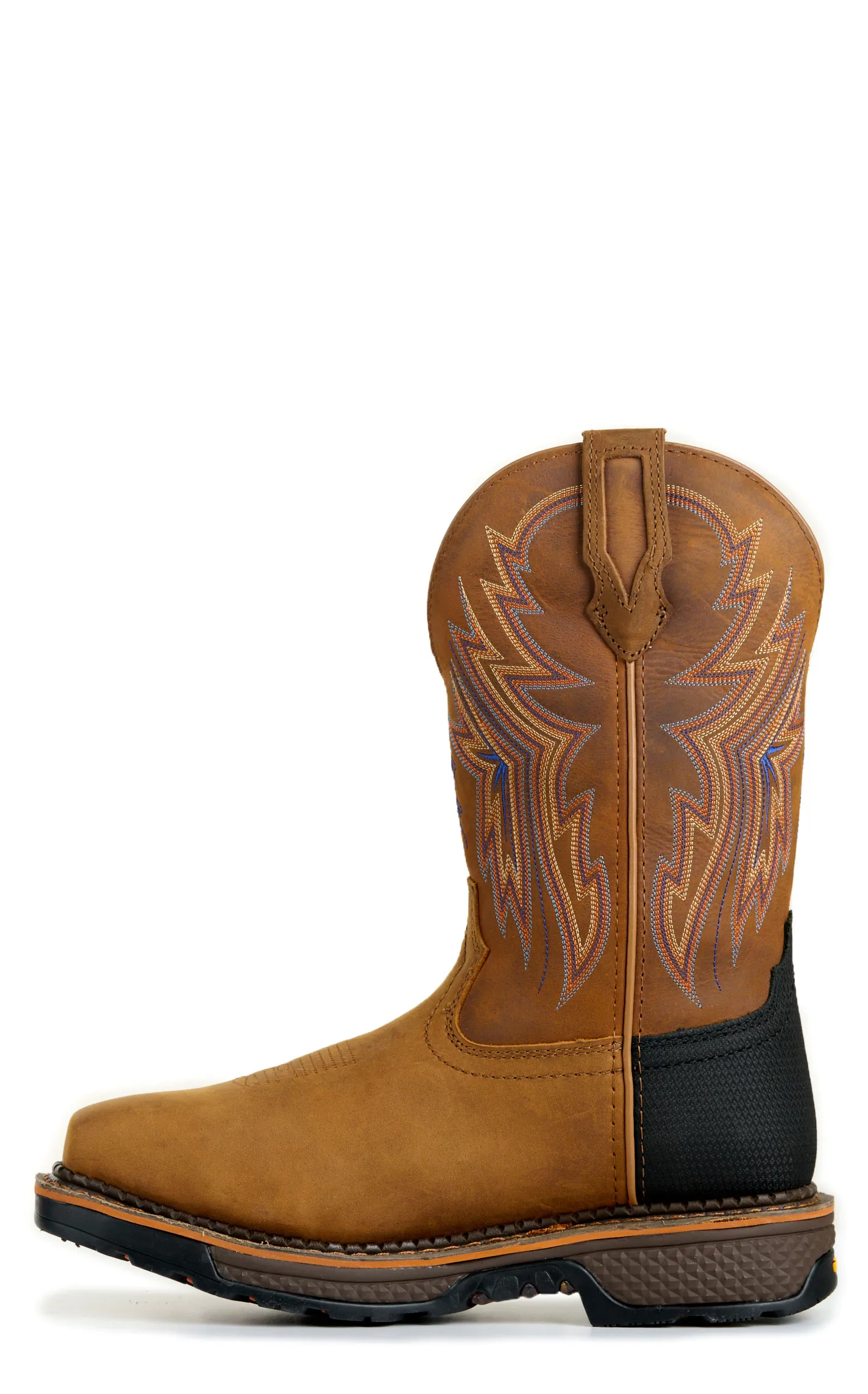 R. Watson Men's Tan and Bay Brown Waterproof Wide Square Composite Toe Cowboy Work Boot