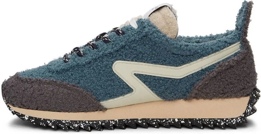 Rag & bone Blue & Grey Sherpa Retro Runner Sneakers