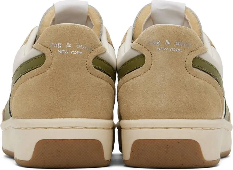 Rag & bone White & Beige Retro Court Sneakers
