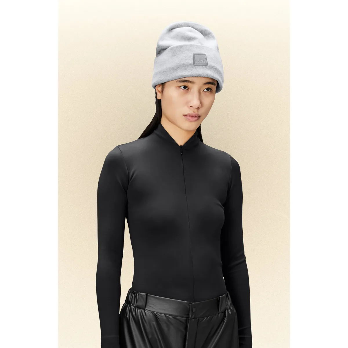 Rains   Fleece Beanie T1 Grey Melange