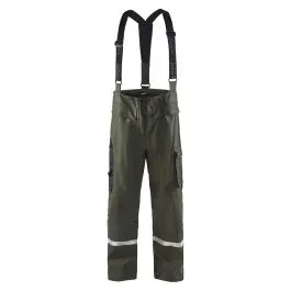 Rain Trousers High Vis Level 2 1302 Army Groen - Blåkläder